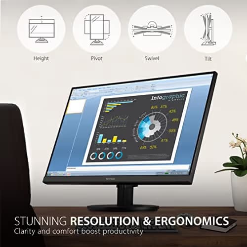 ViewSonic VA2447-MHJ 24" 1080p 75Hz VA Monitor image