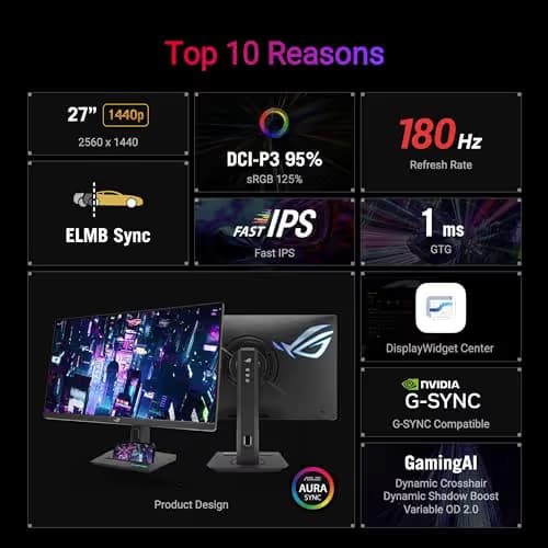 Asus ROG Strix XG27ACG 27" 1440p 180Hz IPS Monitor image