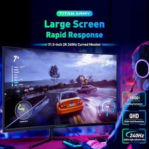 Titan Army C32C1S 31.5" 1440p 240Hz VA Curved Monitor image