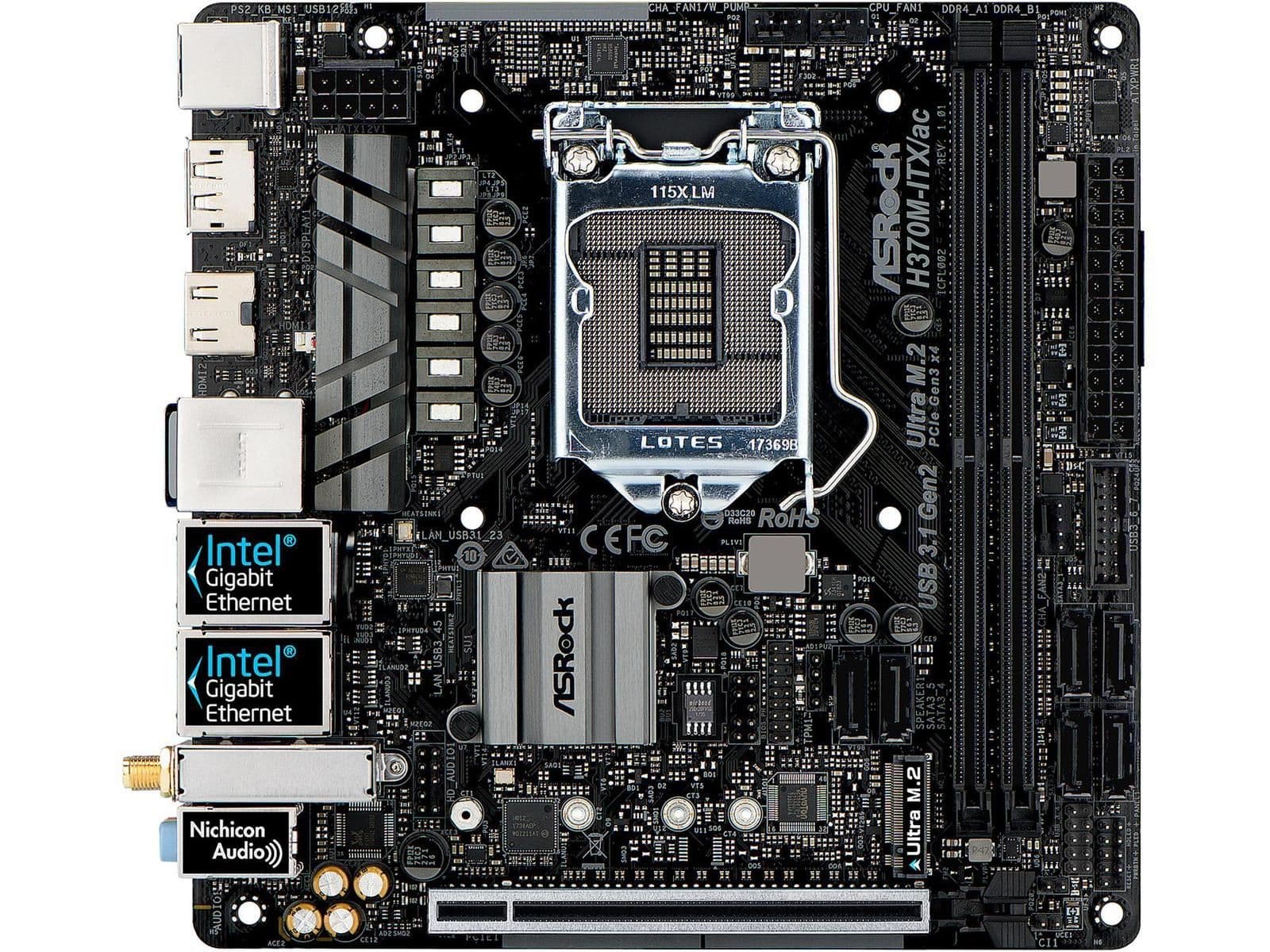 ASRock H370 M-ITX/ac LGA1151 DDR4 Mini ITX image