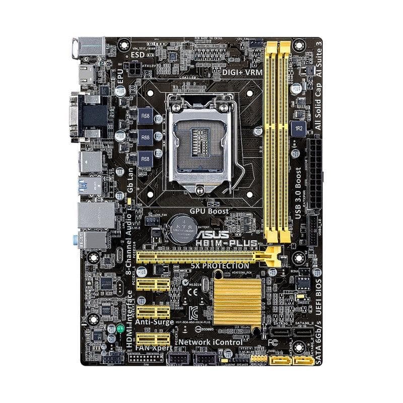 ASUS H81 H81M-PLUS LGA1150 DDR3 Micro ATX image
