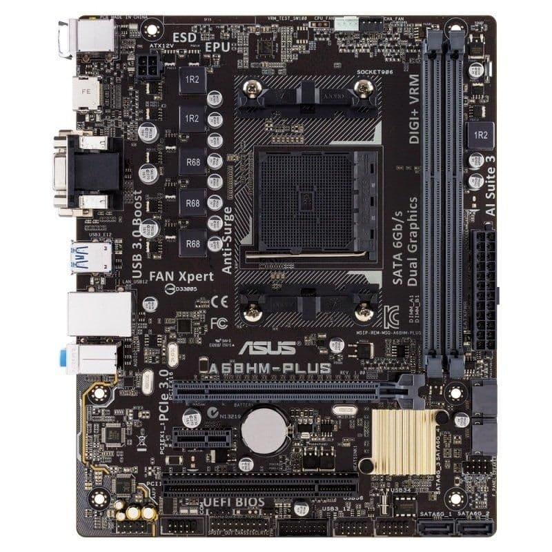 Asus AMD A68H A68HM-Plus FM2+ DDR3 Micro ATX image