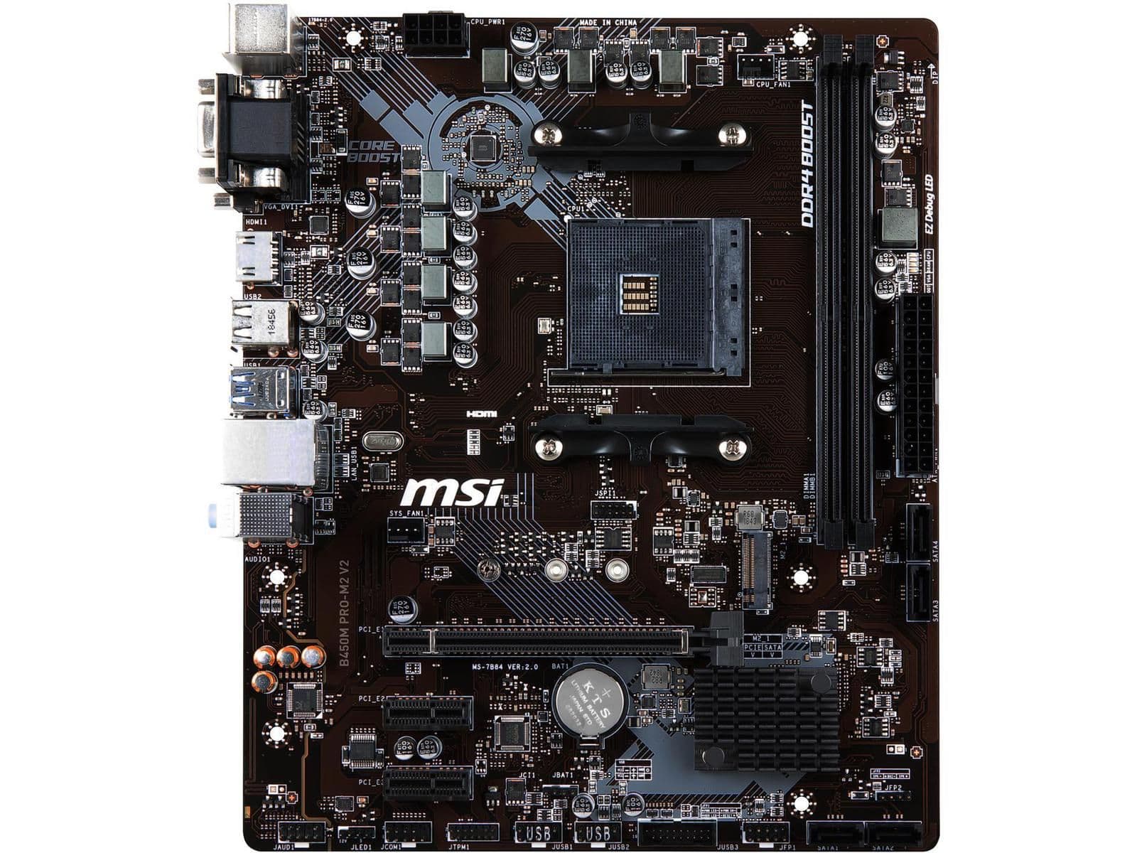 MSI B450M PRO-M2 V2 AM4 DDR4 Micro ATX main image
