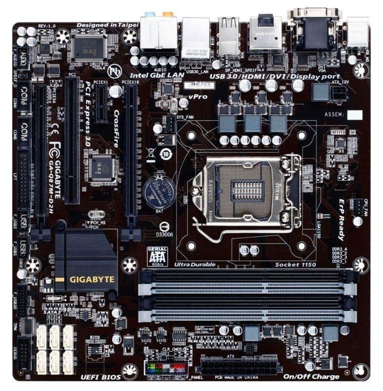 Gigabyte Q87 GA-Q87M-D2H LGA1150 DDR3 Micro ATX main image