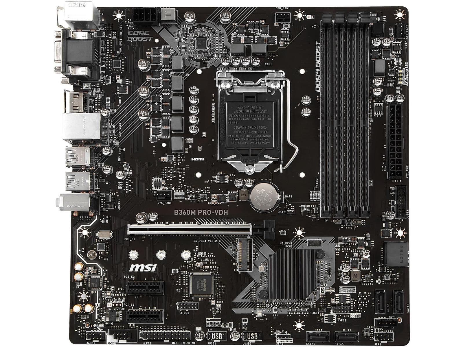 MSI B360 B360M PRO-VDH LGA1151 DDR4 Micro ATX image