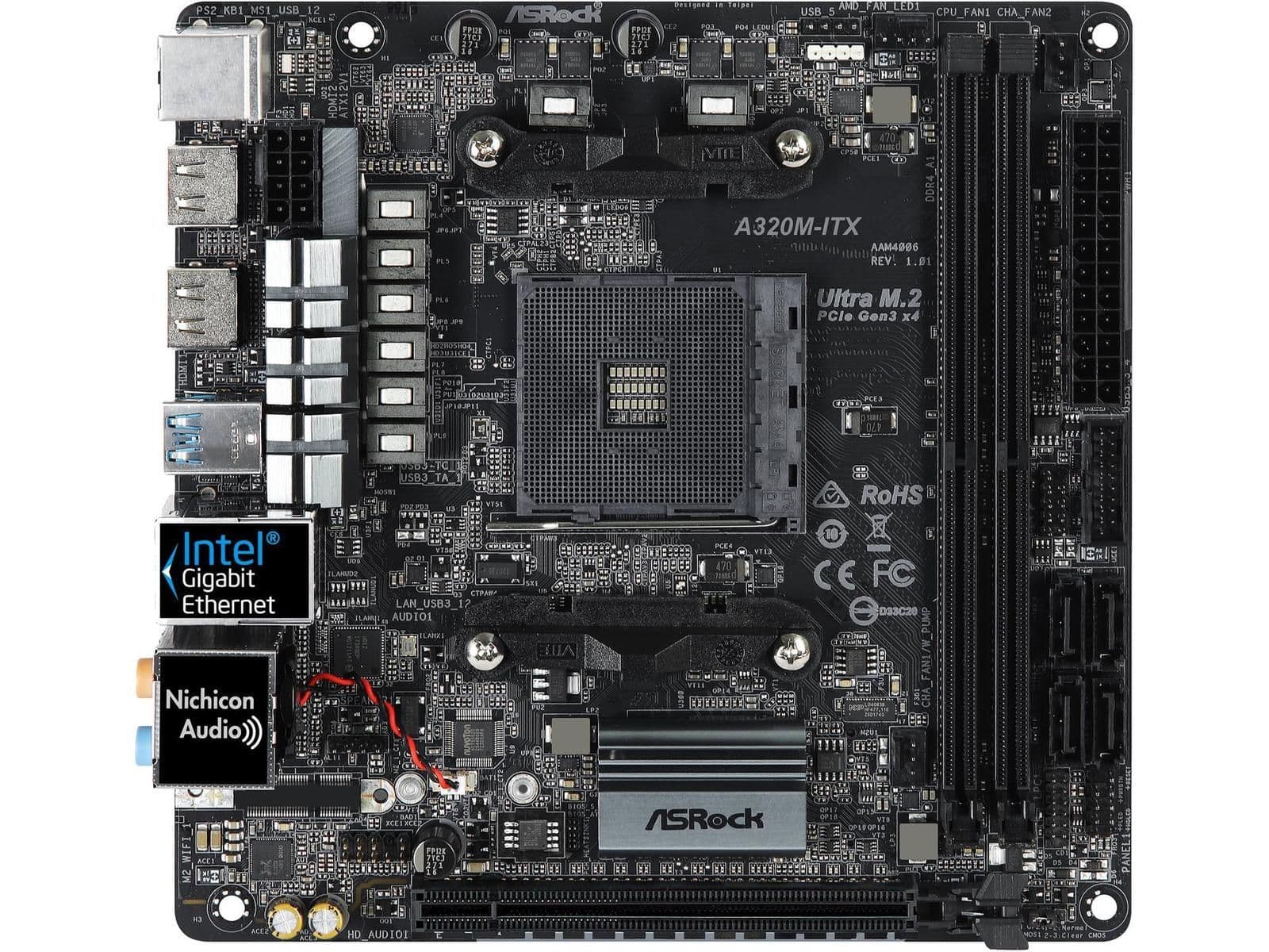 ASRock A320 M-ITX AM4 DDR4 Mini ITX main image