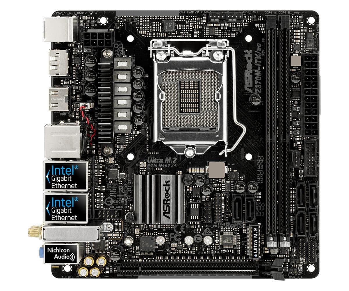 ASRock Z370 M-ITX/ac LGA1151 DDR4 Mini ITX main image