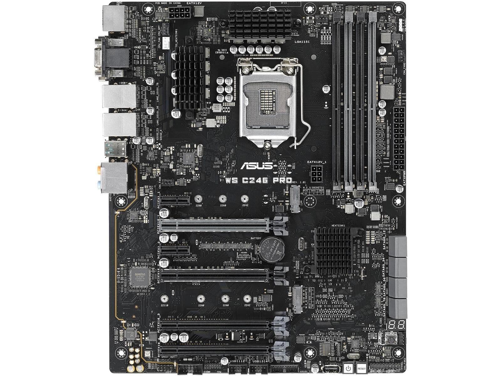 Asus C246 WS C246 PRO DDR4 ATX image