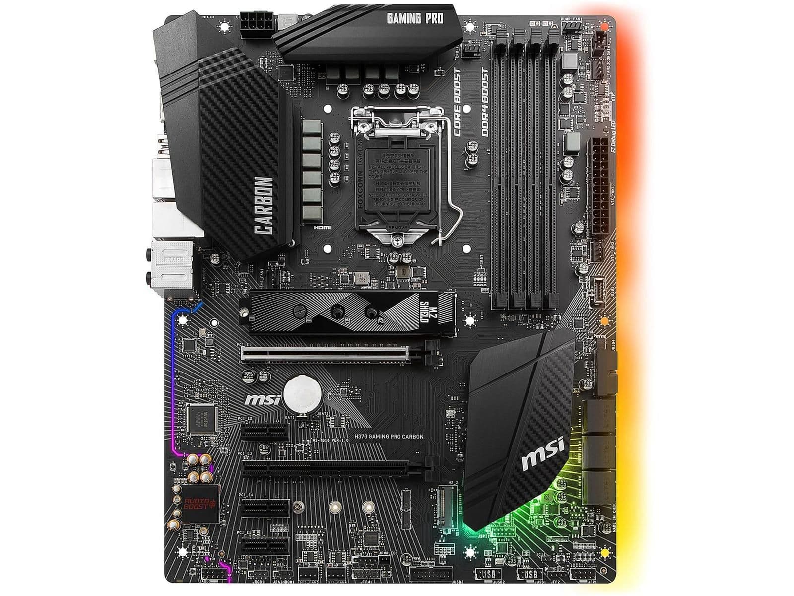 MSI H370 GAMING PRO CARBON DDR4 ATX image