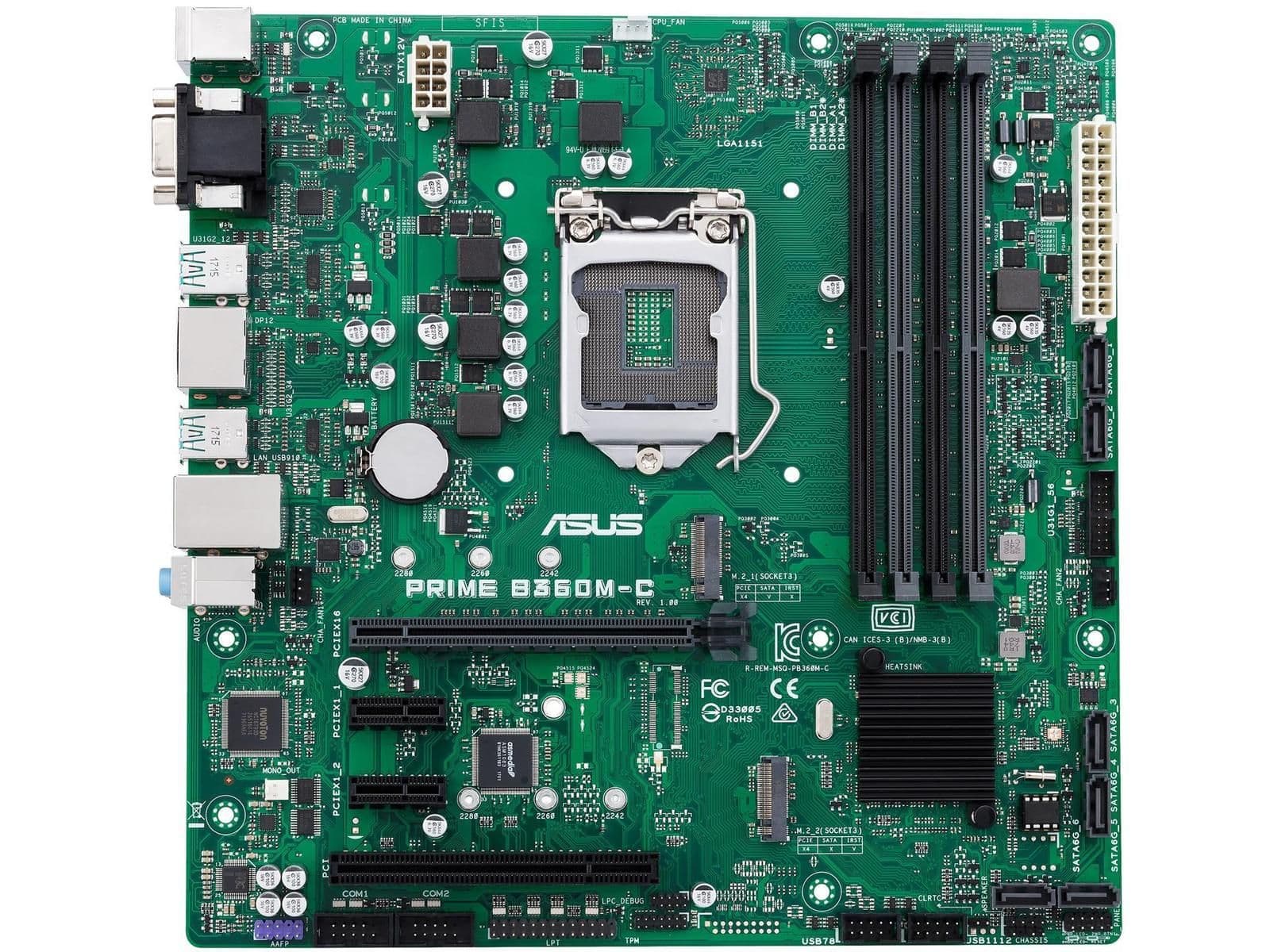 Asus B360 PRIME B360M-C/CSM LGA1151 DDR4 Micro ATX image