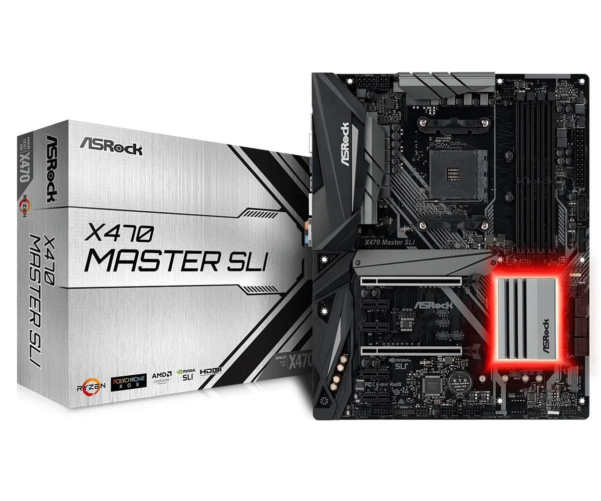 ASRock X470 Master SLI AM4 DDR4 ATX image