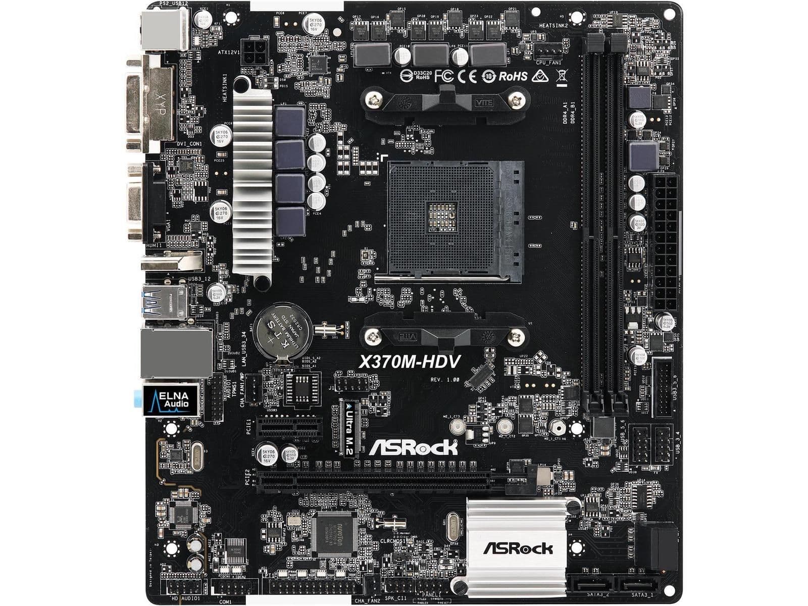 ASRock X370 M-HDV AM4 DDR4 Micro ATX image