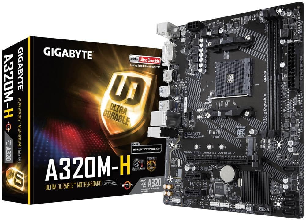 Gigabyte AMD A320 GA-A320M-H AM4 DDR4 Micro ATX image