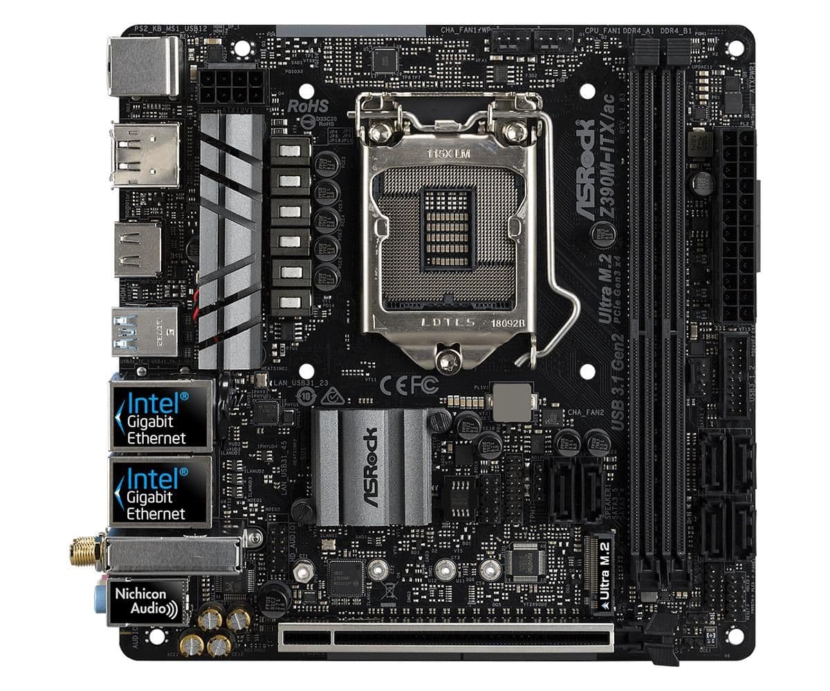 ASRock Z390 M-ITX/ac LGA1151 DDR4 Mini ITX image