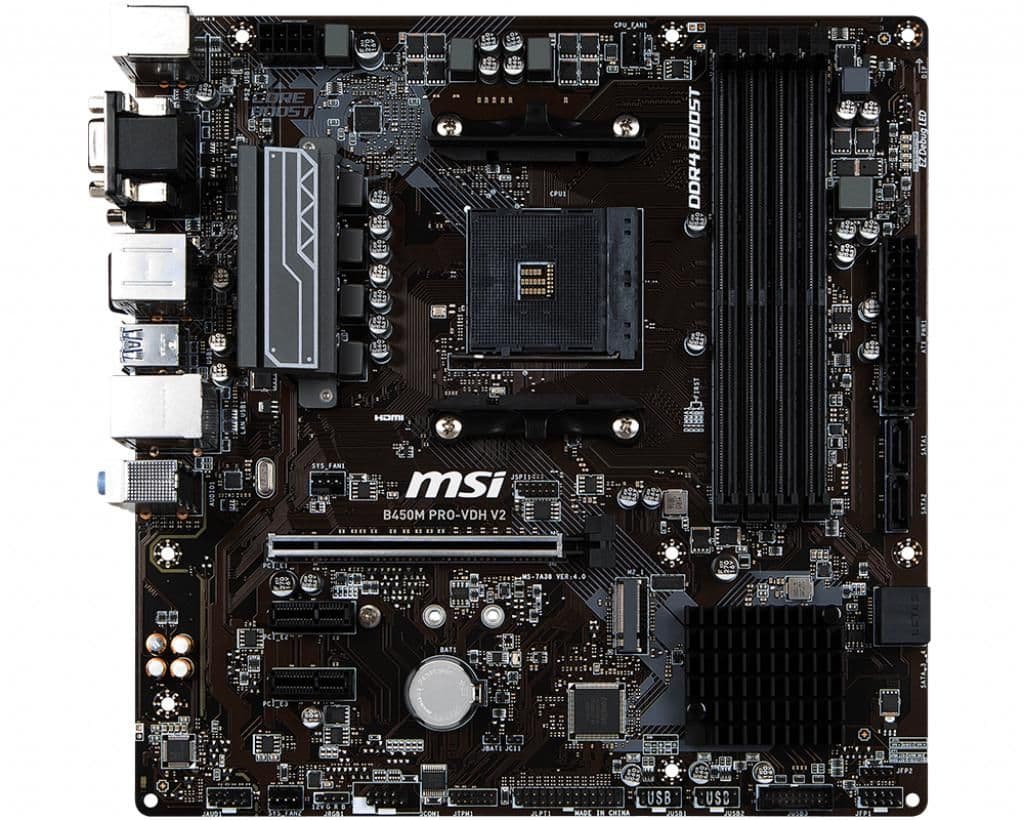 MSI B450 M PRO-VDH V2 AM4 DDR4 Micro ATX image