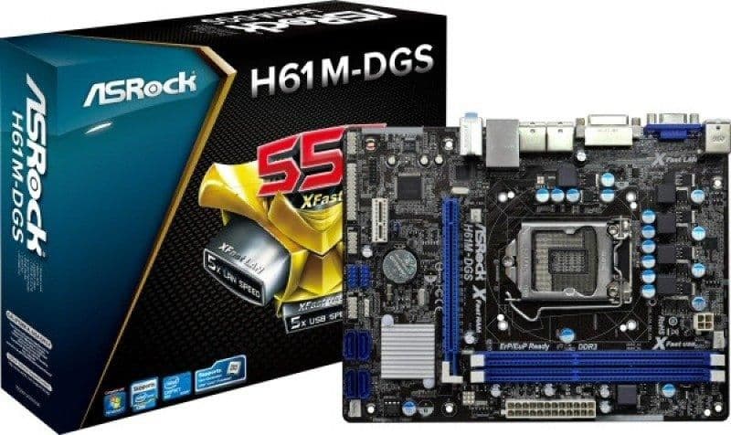 ASRock H61 M-DGS LGA1155 DDR3 Micro ATX main image