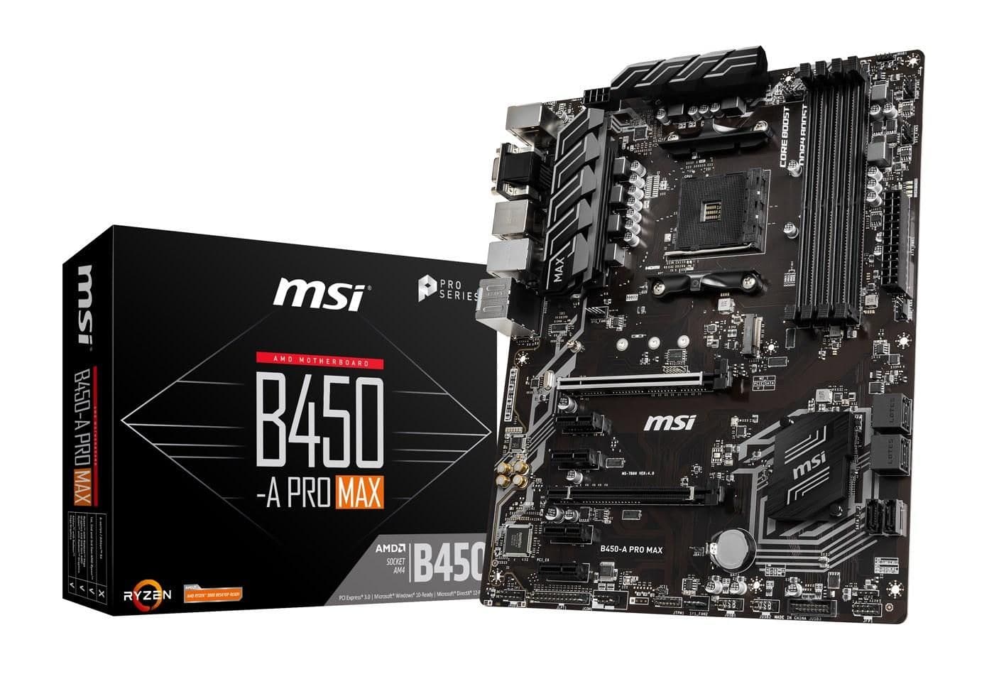 MSI B450 A PRO MAX AM4 DDR4 ATX image