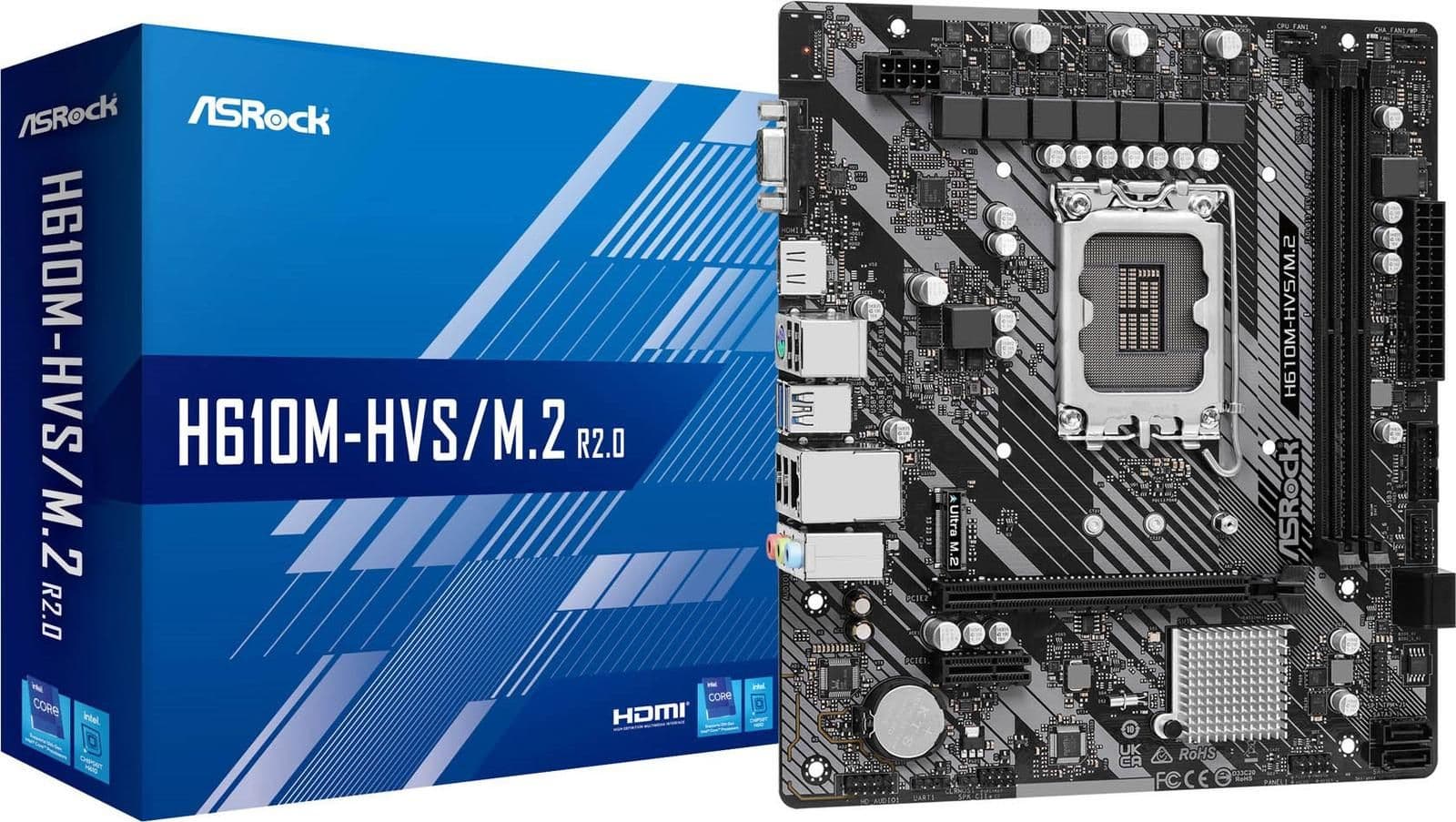 ASRock H610 H610M-HVS/M.2 R2.0 DDR4 Micro ATX main image