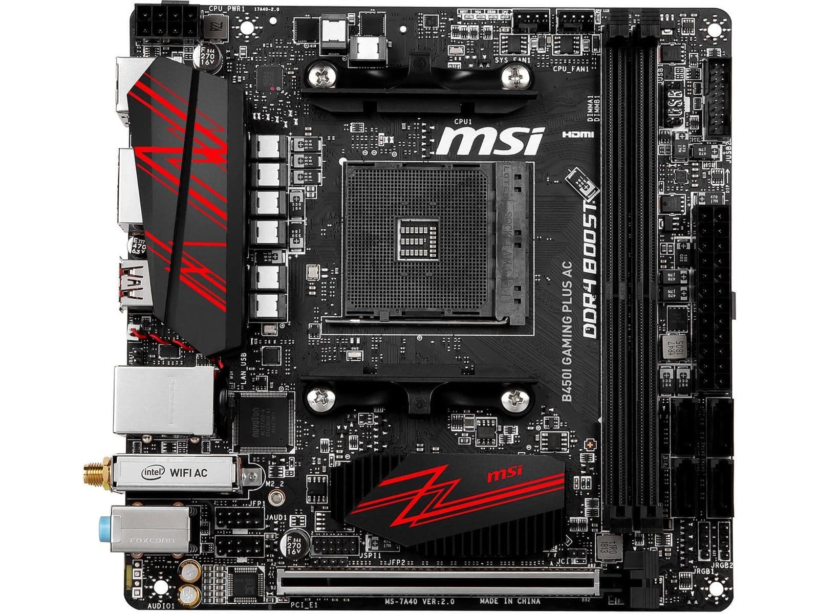 MSI B450I GAMING PLUS AC DDR4 Mini ITX main image