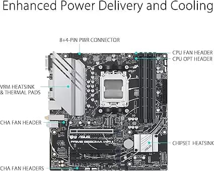 Asus B650 PRIME B650M-A WIFI II AM5 DDR5 Micro ATX image