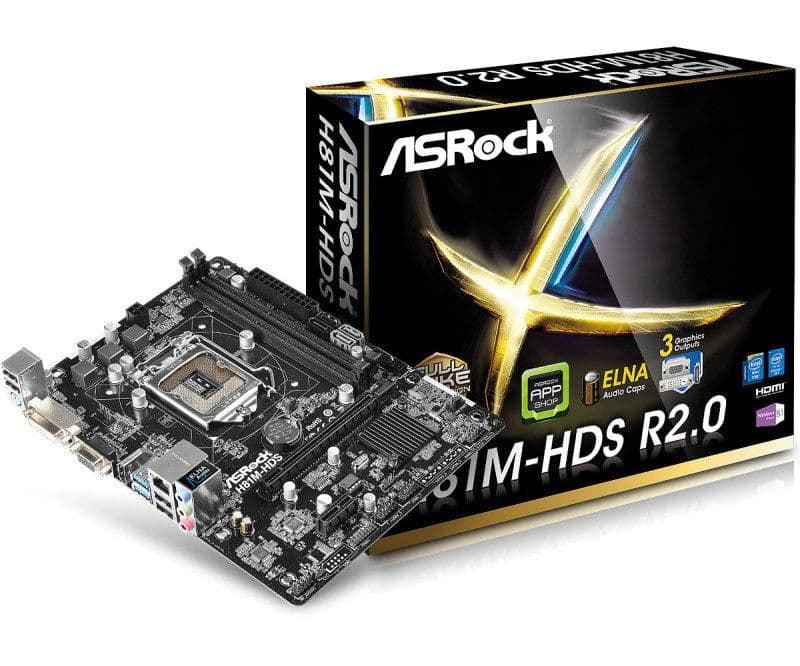 ASRock H81 H81M-HDS R2.0 DDR3 Micro ATX image