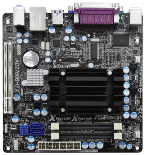 ASRock Intel NM10 AD2700B-ITX Atom D2700 DDR3 Mini ITX image