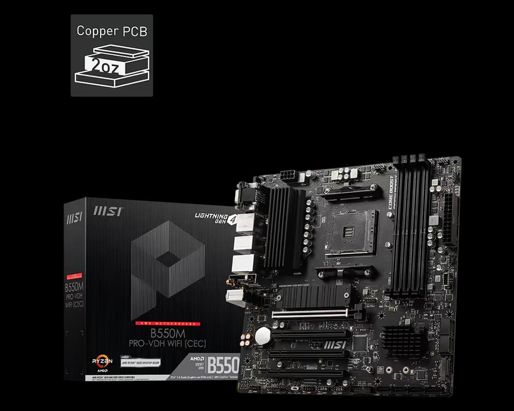 MSI B550M PRO-VDH WIFI (CEC) DDR4 Micro ATX main image