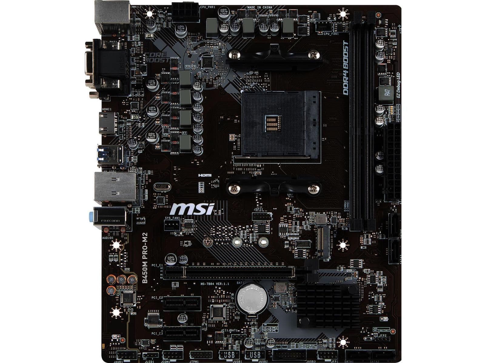 MSI B450 B450M PRO-M2 AM4 DDR4 Micro ATX image
