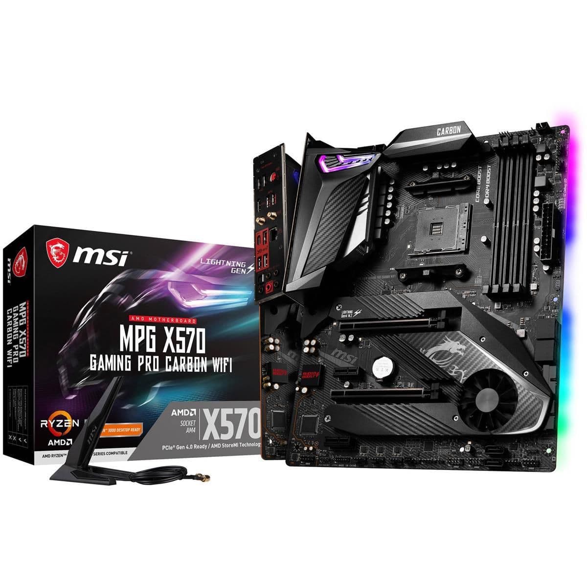 MSI X570 MPG GAMING PRO CARBON WIFI DDR4 ATX AM4 image
