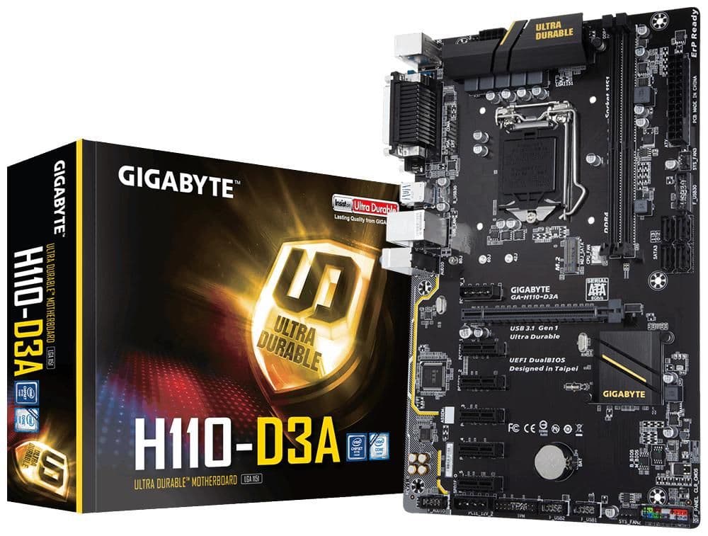 Gigabyte H110 GA-H110-D3A LGA1151 DDR4 ATX image