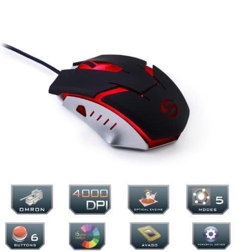 UtechSmart 4000 DPI Laser Wired Gaming Mouse main image