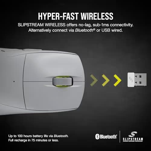 Corsair M75 AIR Wireless/Wired/Bluetooth Optical Gaming Mouse image