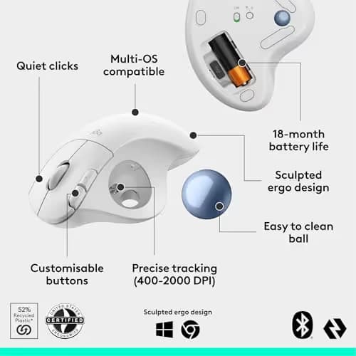 Logitech ERGO M575S Wireless Bluetooth Trackball image