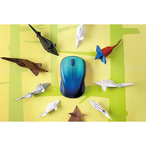 Logitech M317 Blue Aurora Wireless/Wired Optical Mouse image