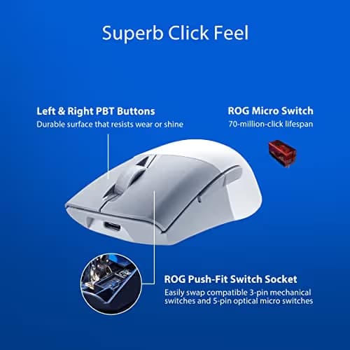 Asus ROG Keris AimPoint Wireless/Bluetooth/Wired Optical Gaming Mouse image
