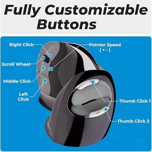 Evoluent VMDMW VerticalMouse D Medium Wireless Laser Mouse image