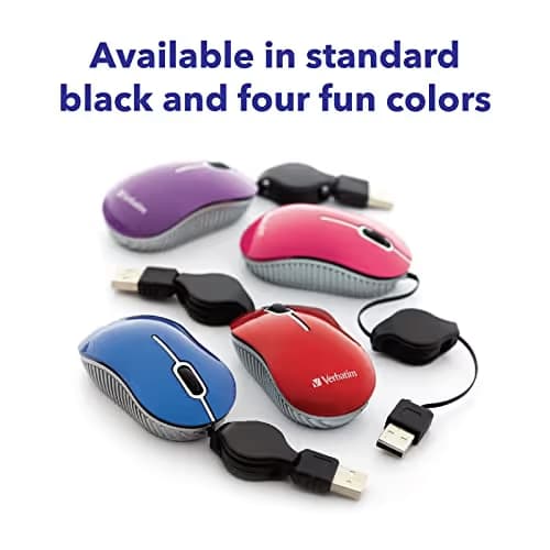 Verbatim 98113 Go Mini Travel Commuter Wired Optical Mouse image