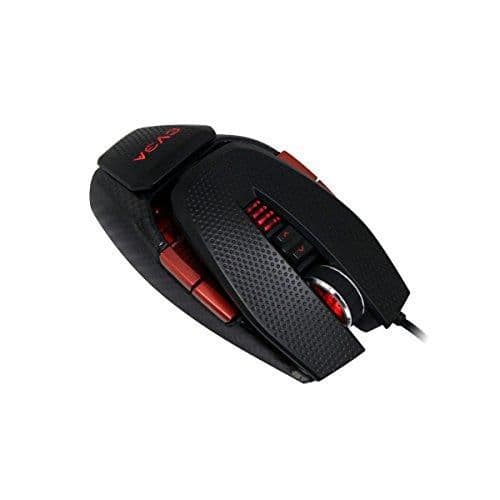 EVGA TORQ X10 Carbon Black / Red Wired Laser Gaming Mouse image