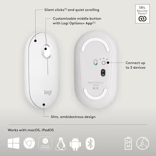 Logitech PEBBLE 2 M350S Wireless/Wired Optical Mouse image