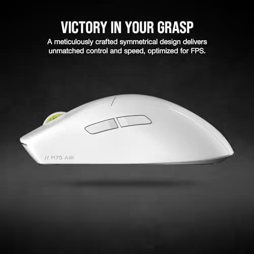 Corsair M75 AIR Wireless/Wired/Bluetooth Gaming Mouse - White  image