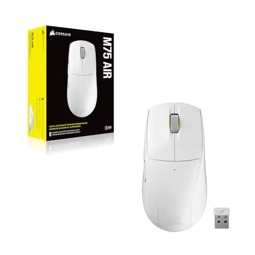 Corsair M75 AIR Wireless/Wired/Bluetooth Gaming Mouse - White  image