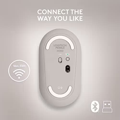 Logitech PEBBLE M350 Bluetooth/Wireless/Wired Optical Mouse image