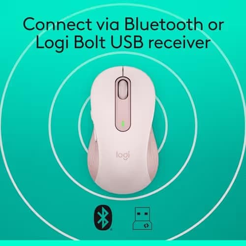 Logitech Signature M650 Bluetooth/Wireless/Wired Optical Pink Mouse image