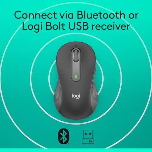 Logitech Signature M650 L Bluetooth Wireless Wired Optical Mouse image