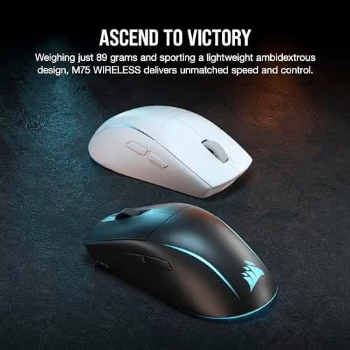 Corsair M75 Wireless Bluetooth Wired Optical Gaming Mouse image