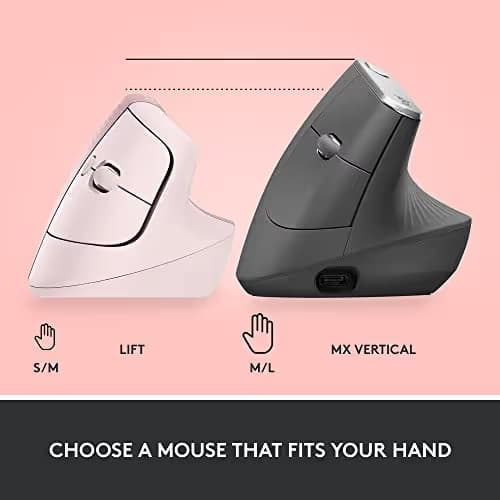 Logitech LIFT Pink Bluetooth Wireless Optical Mouse image