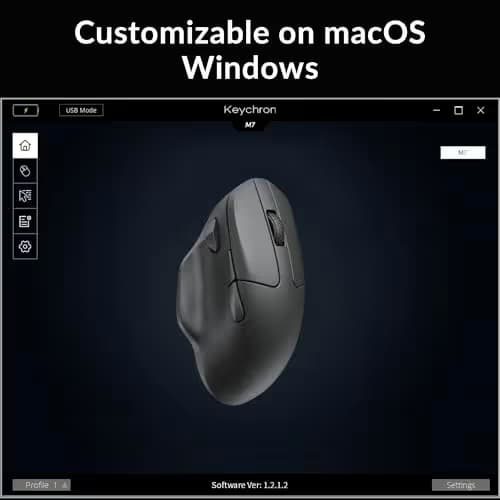 Keychron M7 Bluetooth Wireless Wired Optical Mouse image