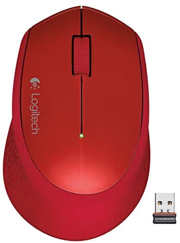 Logitech M320 Red Wireless Optical Mouse image