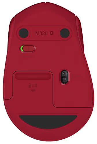 Logitech M320 Red Wireless Optical Mouse image