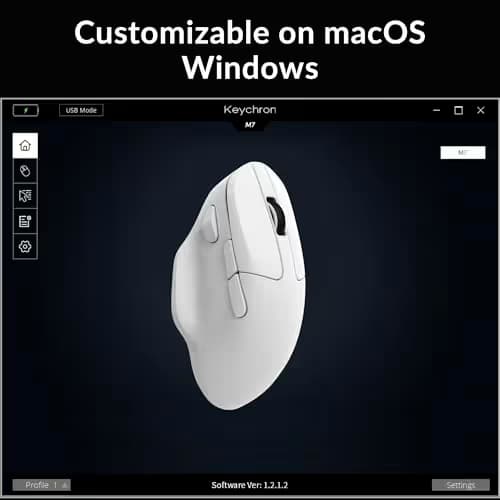 Keychron M7 Bluetooth/Wireless/Wired Optical Mouse image